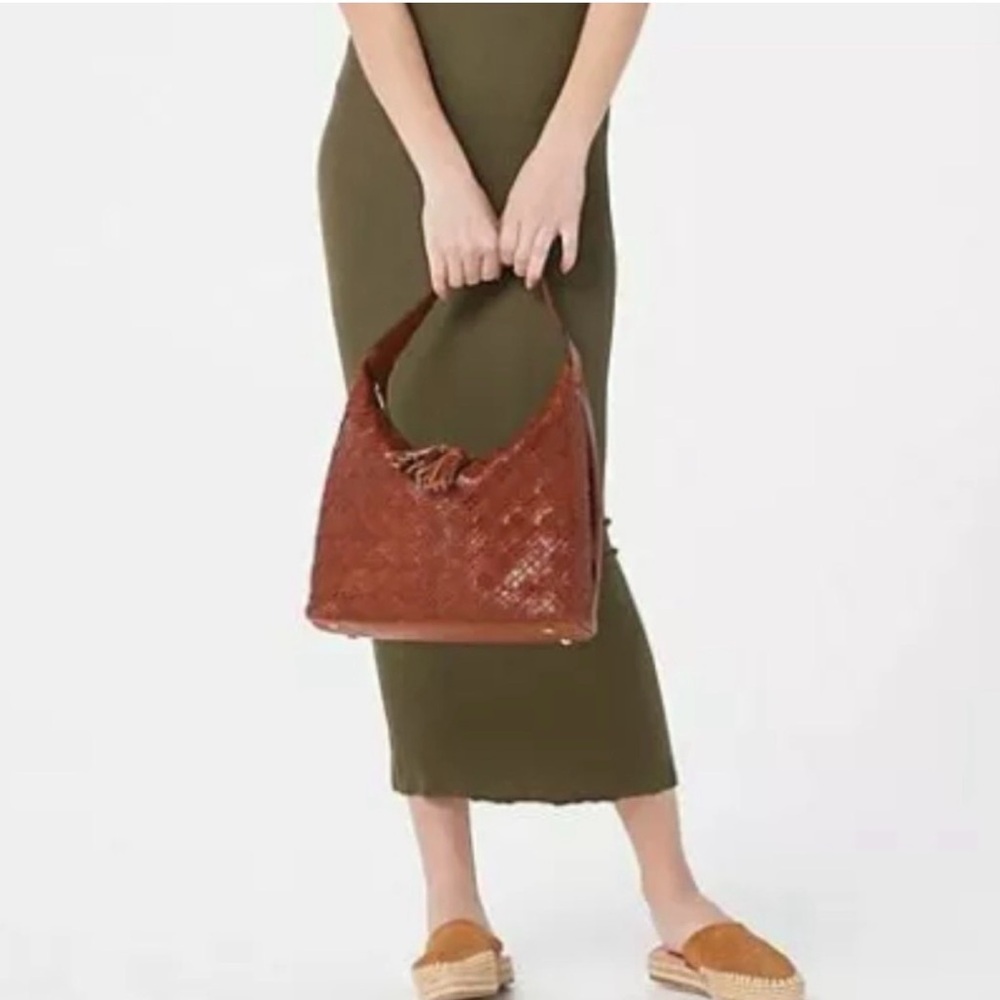 Patricia Nash Rich Brown Woven Leather Hobo - Picture 7 of 7